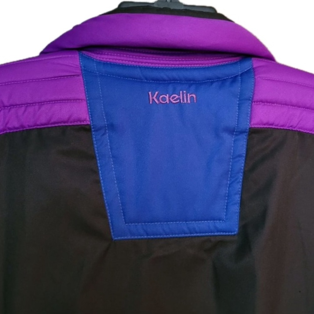 💜🖤Vintage Kaelin Snowboard Ski Jacket Colorblock Retro 90's L - Picture 4 of 6